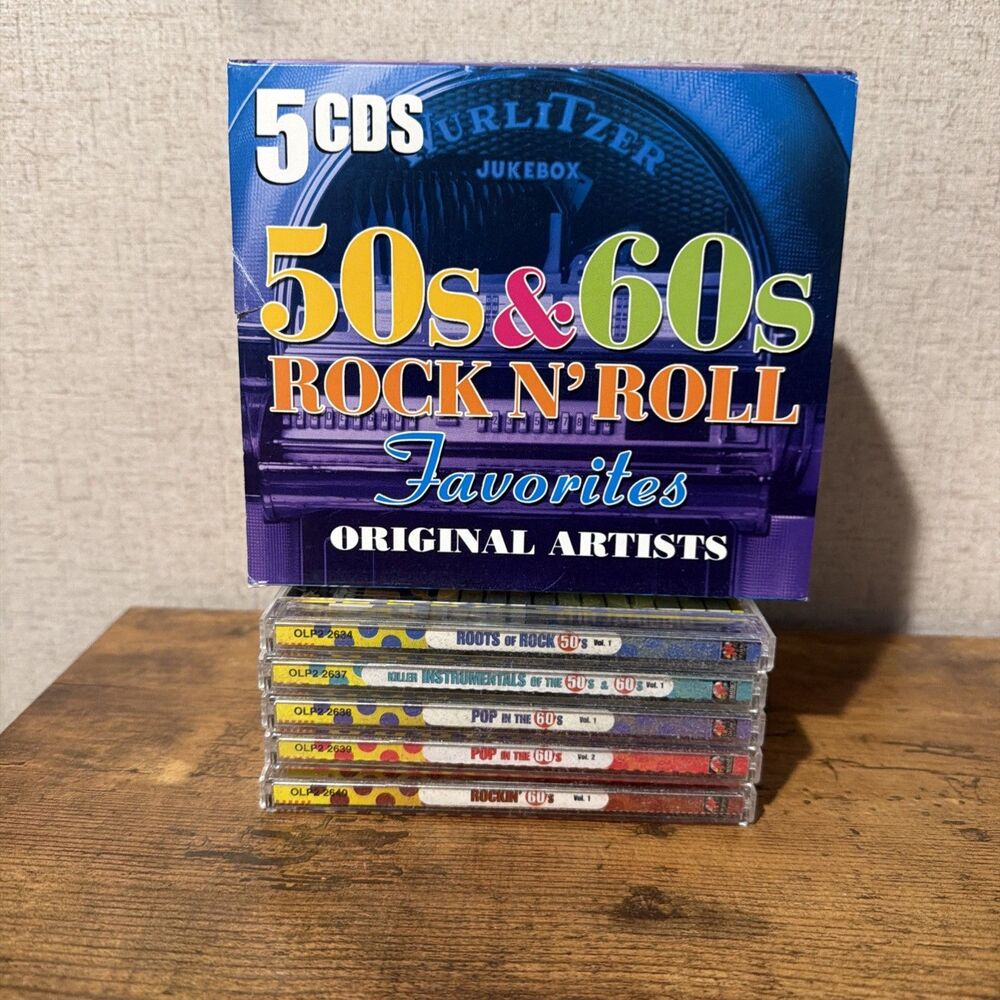 Rock & Roll: 50's & 60's Favorite Original Artists 5 CD Set 60 Songs 2002